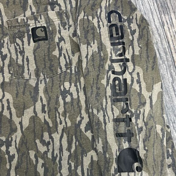 🔥🔥 CARHARTT Hunting Camo Bottomland Loose Fit Long Sleeve Pocket Workwear 2XL - Picture 5 of 10